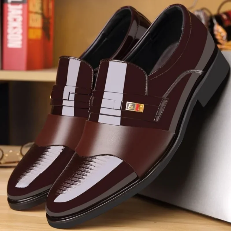 Men Shoes For Office Work - Erkekler için deri ayakkabı Düğün Resmi