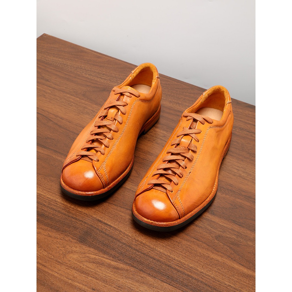 Loafer Slip On Men - Hakiki Deri Taban Retro Yıkanmış At