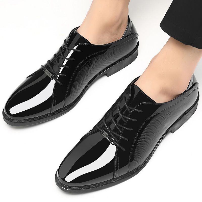Men Shoes Clearance - Parlak Üst Siyah Sosyal Ayakkabı Erkek