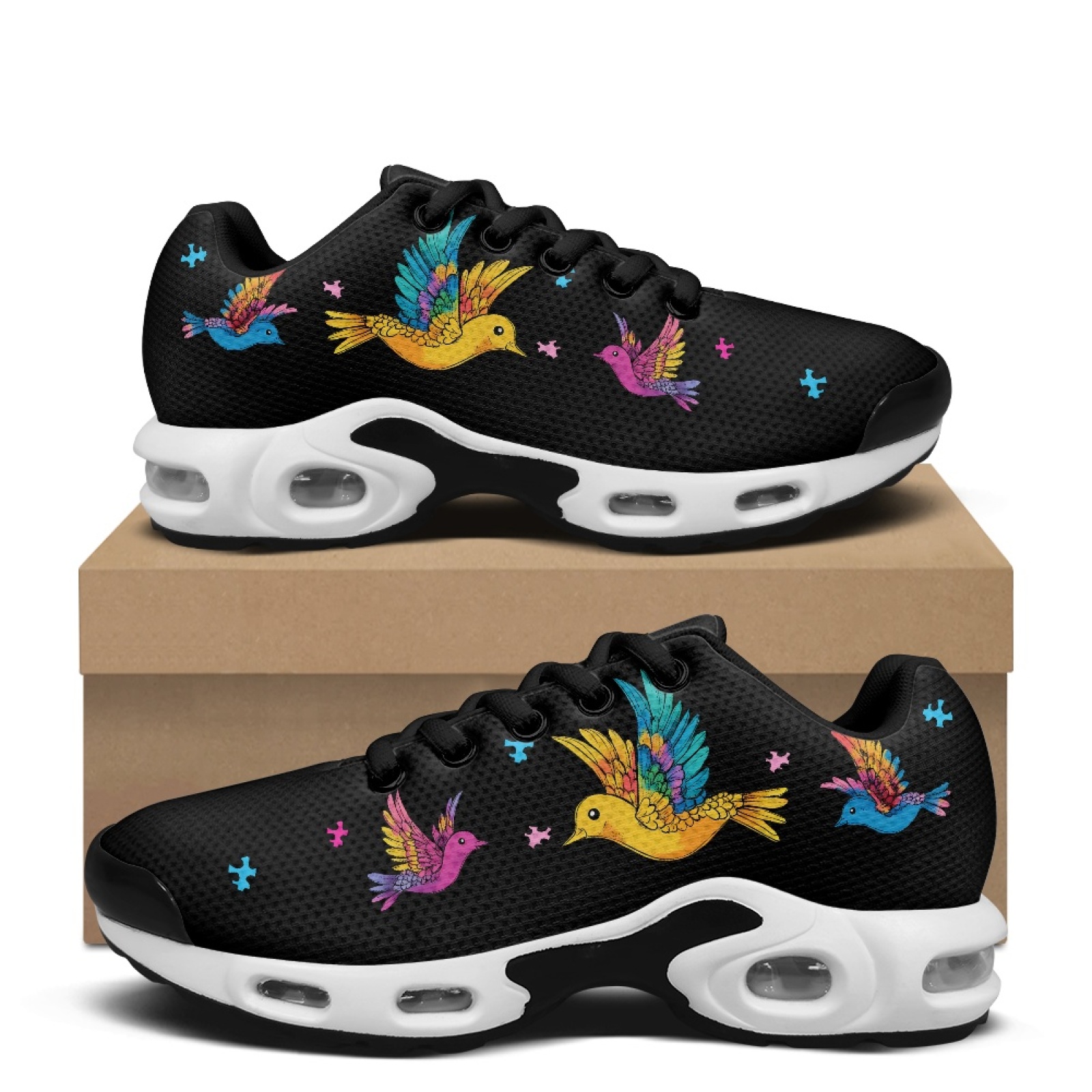 Men Shoes Quotes - PENSTROLL Renkli Kuşlar Desenli Rahat Hava