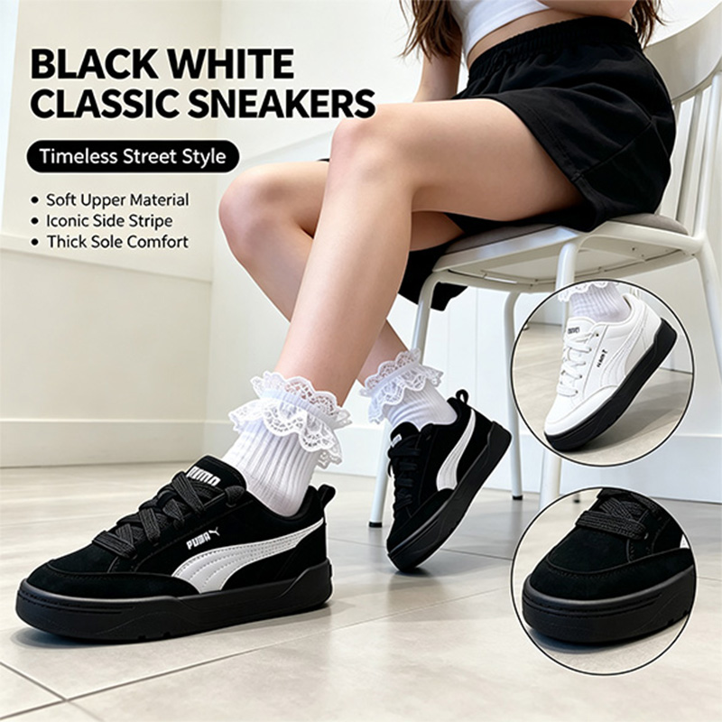 Men'S Shoes Puma Sneakers - Erkekler Puma 401606-15 Siyah Beyaz Süet