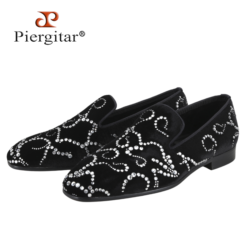 Men Shoes Red Bottom - Piergitar siyah kadife ve dandelion dandelion