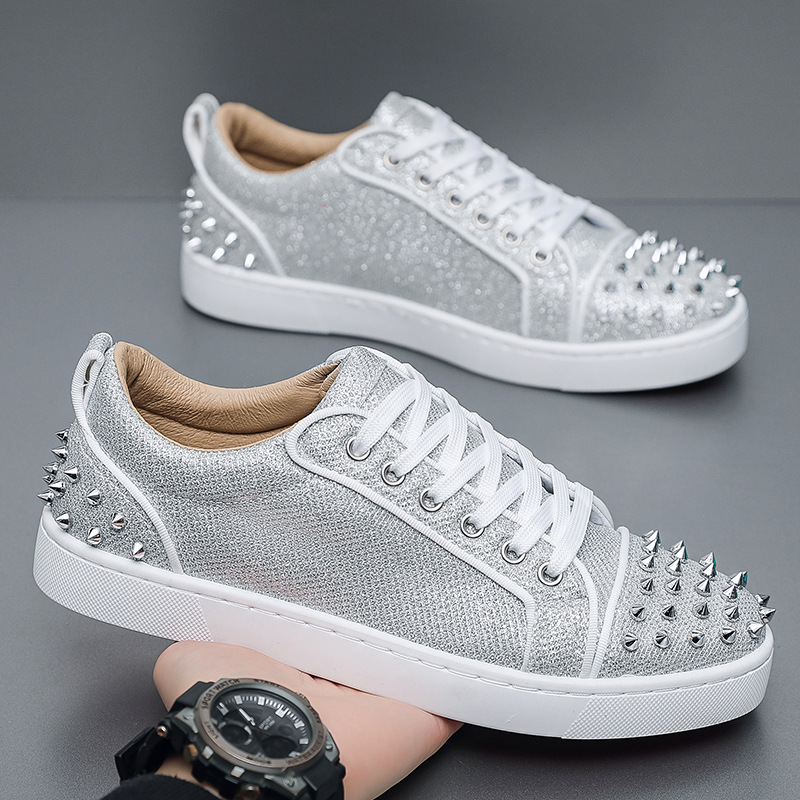 Men Shoes Dior - Yeni Moda Gümüş Renkli Spor Ayakkabılar