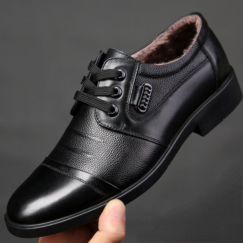 Men Shoes For Office Work - Kış erkekler hakiki deri resmi erkek