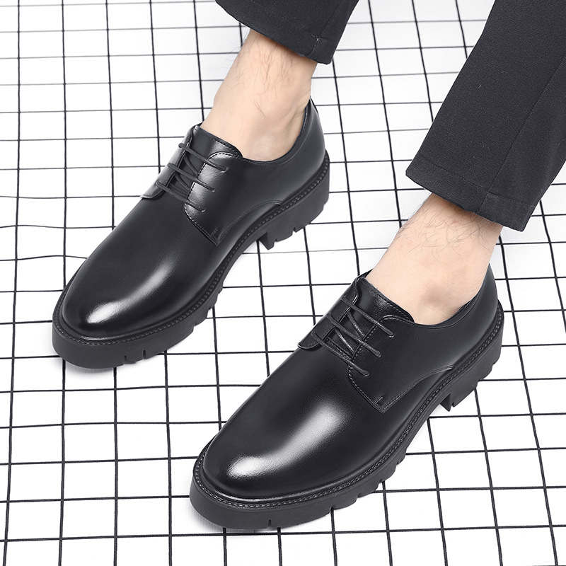 Erkek Siyah Deri Bağcıklı Kalı - Men Shoes For Office Work incelemesi ve fiyatı