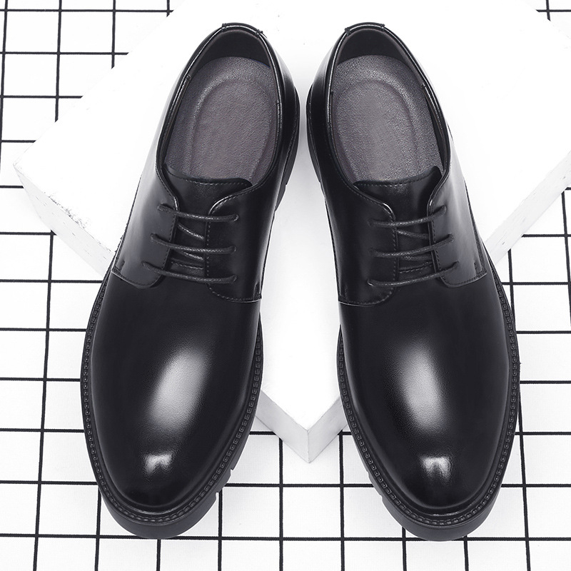 Erkek Siyah Deri Bağcıklı Kalı - Men Shoes For Office Work incelemesi ve fiyatı