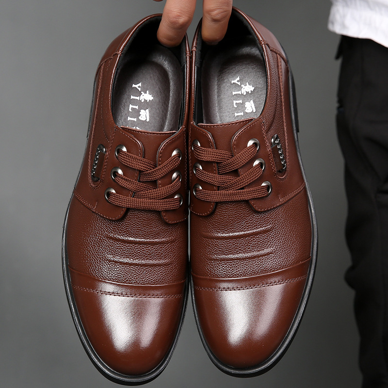 Kış erkekler hakiki deri resmi - Men Shoes For Office Work incelemesi ve fiyatı